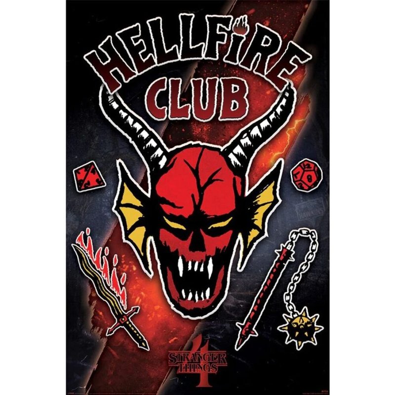 [Stranger Things] Season 4 Hellfire Club Club Logo Poster - โปสเตอร์ - กระดาษ หลากหลายสี