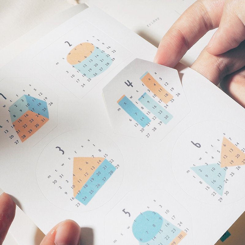 2020 Calendar Stickers - สติกเกอร์ - กระดาษ หลากหลายสี