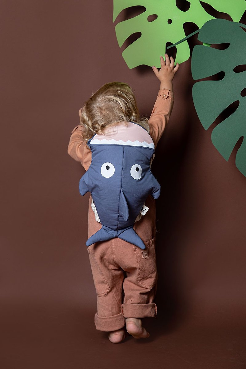 【NEW】Shark Bite BabyBites Shark Kids Backpack - Backpacks & Bags - Cotton & Hemp Multicolor