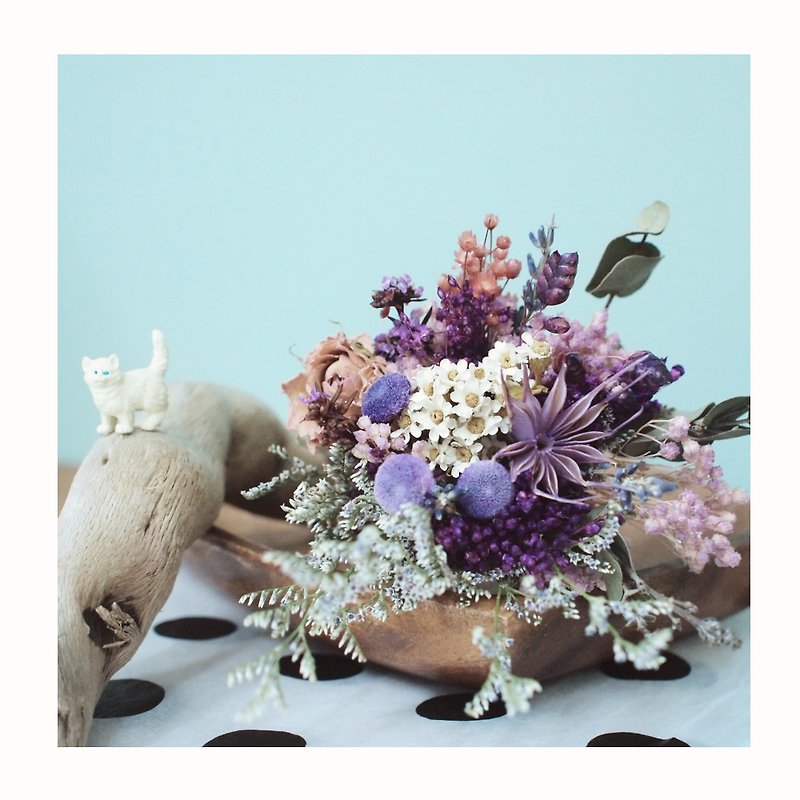 Cat fancy flowers | purple fog dry bouquet gift mind shot a little thing - ตกแต่งต้นไม้ - พืช/ดอกไม้ สีม่วง