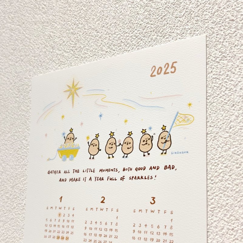 2025 Calendar PosterGather all the little moments - Calendars - Paper White