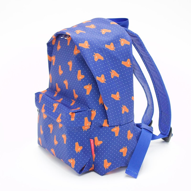 Pharrell Waterproof Super Light Eco-friendly Mini Backpack - กระเป๋าเป้สะพายหลัง - เส้นใยสังเคราะห์ สีน้ำเงิน