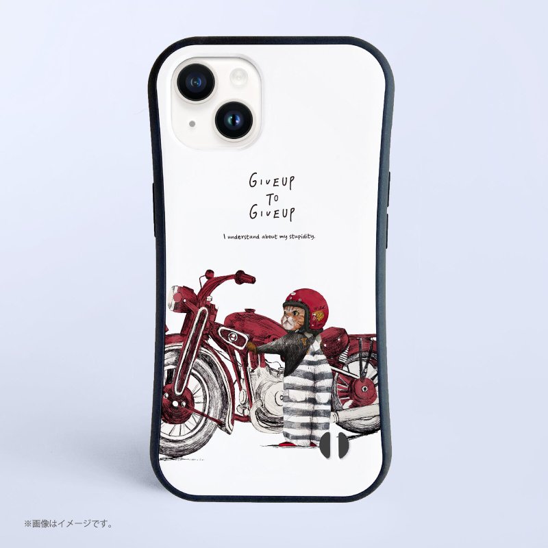Give up to give up  /耐衝撃グリップiPhoneケース - 手機殼/手機套 - 塑膠 藍色