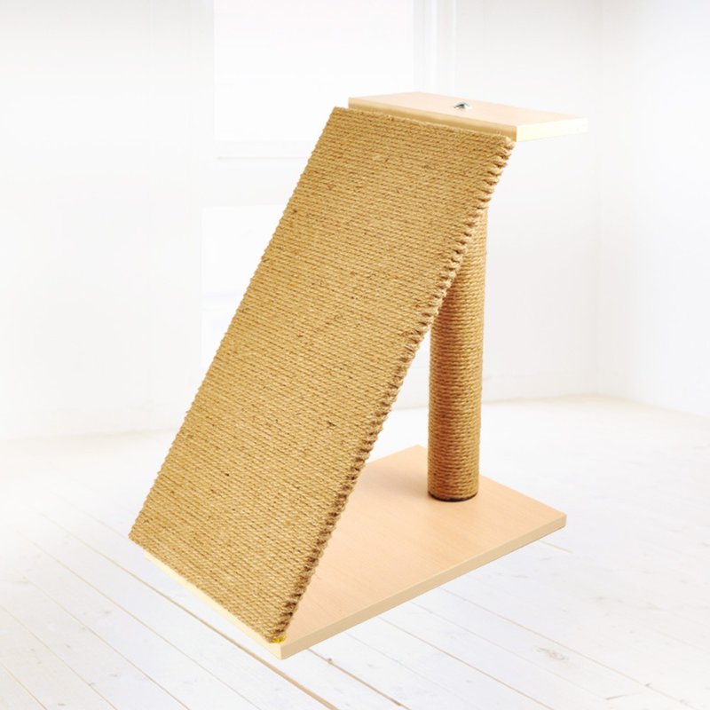 【MOMOCAT】C01b-s Manual Slope Cat Scratch Board Jumping Platform- Three Wooden Colors - Scratchers & Cat Furniture - Wood 