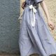 ブルーストライプレースドレス|ドレス|ドレス|夏|コットンとリネン| Sora-512