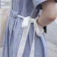 ブルーストライプレースドレス|ドレス|ドレス|夏|コットンとリネン| Sora-512