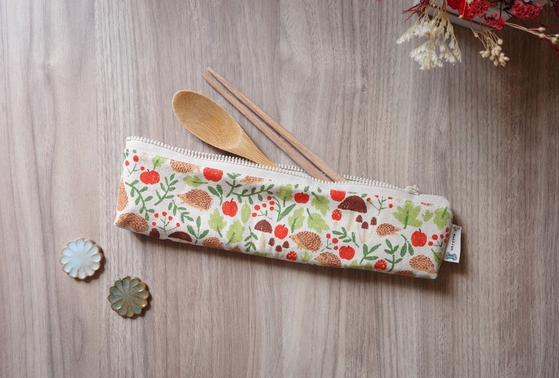 Hedgehog Garden - Utensil Bag Environmentally Friendly Utensil Bag | Haibai Handmade - Other - Cotton & Hemp 