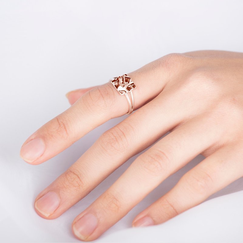 Square Cloth Ring | Clothy Series - General Rings - Other Metals Gold