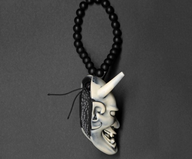 般若日本の伝統的なプラスチック能面ミニマスク手作り劇場歌舞伎