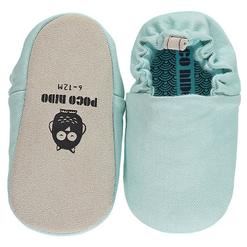 Poco Nido (英國) 嬰兒 BB鞋 學行/學步鞋仔 -  淨色 鴨蛋藍 - 嬰兒鞋 - 棉．麻 