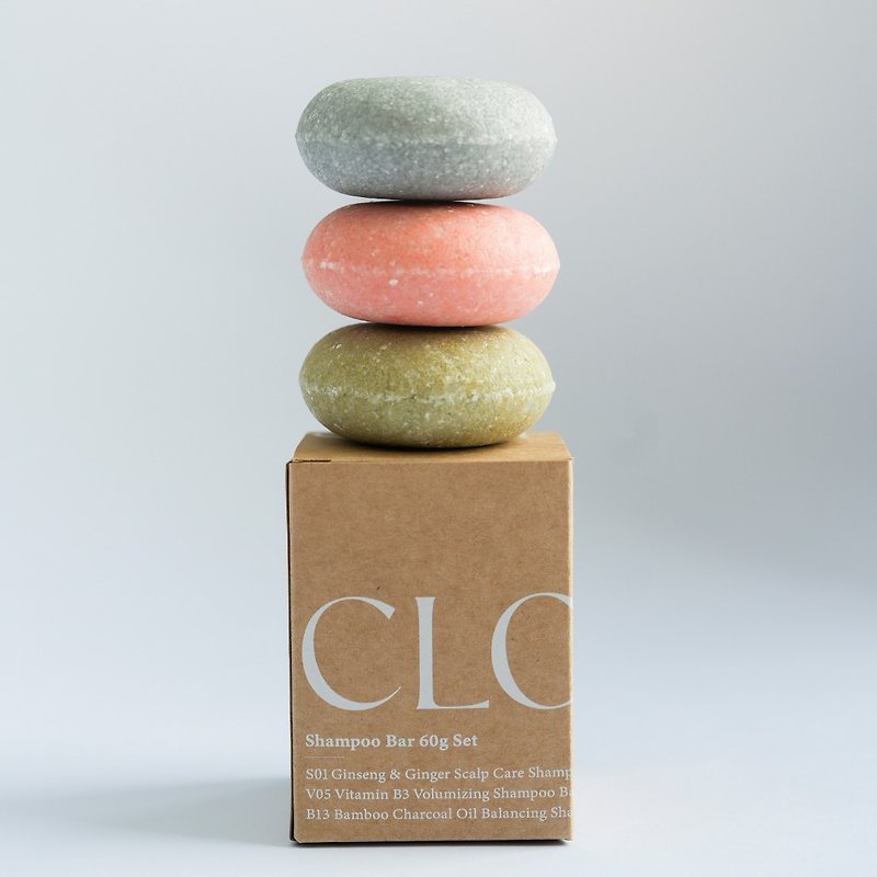 [CLOEE Shampoo Bar] 60g set of three - one Shampoo Bar of each type for scalp care - Shampoos - Concentrate & Extracts Brown