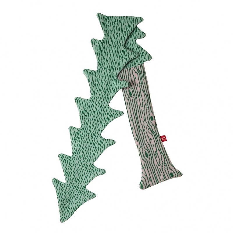 モミの木の純粋なウールスカーフ| Donna Wilson - マフラー・ストール - ウール グリーン