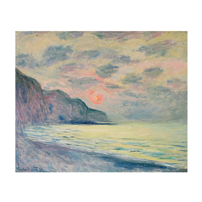 【印象派掛畫】莫內 Monet: 日落,多霧的天氣,布維爾 - 海報/掛畫/掛布 - 紙 