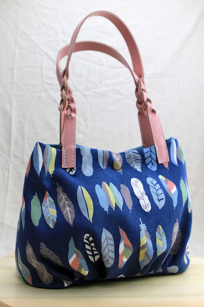 A special mention of a candy bag with blue sky colored forest - Handbags & Totes - Cotton & Hemp Blue