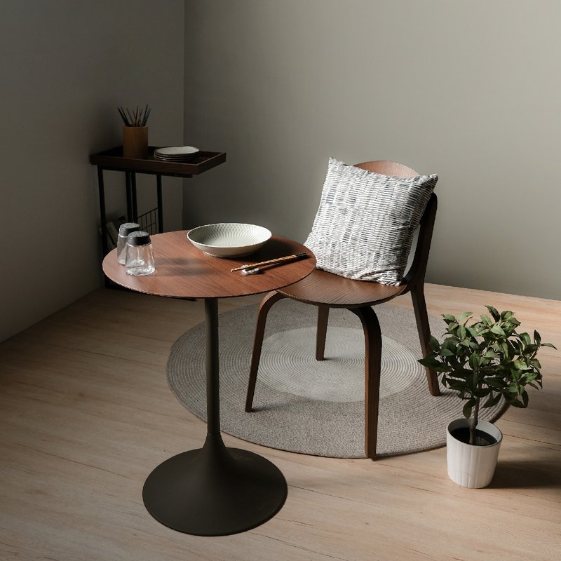 Juran Home | Blooming FUN Round Table (Walnut) Speaker Table Coffee Table - โต๊ะอาหาร - ไม้ สีนำ้ตาล