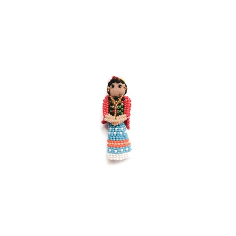 Bead Brooch Frida Kahlo - เข็มกลัด - วัสดุอื่นๆ 