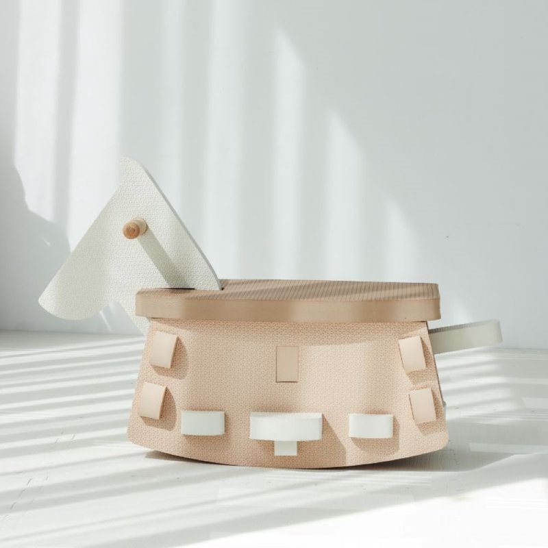 【PLAYZU】Vanilla milk tea∣ non-toxic antibacterial texture and fun rocking horse - Kids' Toys - Other Materials Multicolor