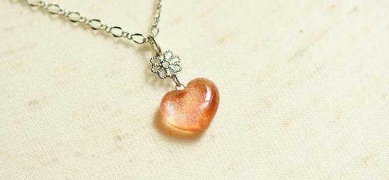 Coral heart ~ Sunset ~ - Necklaces - Other Metals 
