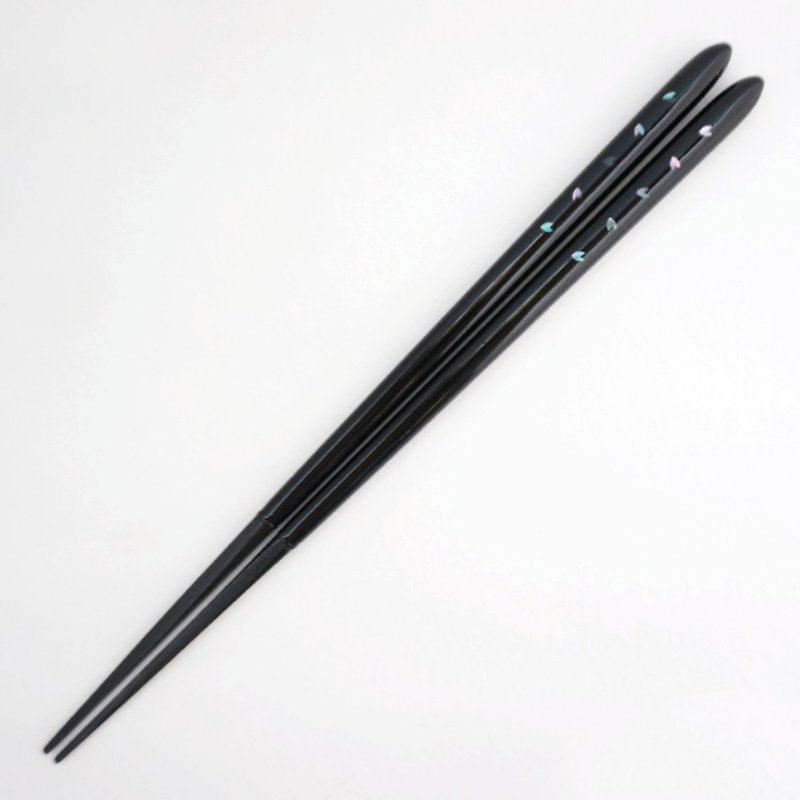 Hyozaemon Chopsticks Star Drops Black Large 23.5cm, Red Medium 21.5cm - ตะเกียบ - ไม้ 