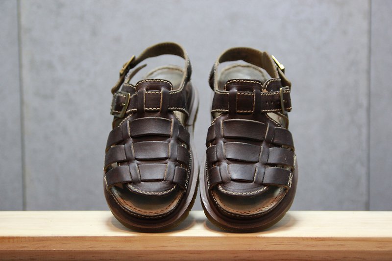 Tsubasa.Y ancient house dark brown 007 Martin sandals, Dr.Martens - รองเท้าลำลองผู้ชาย - วัสดุอื่นๆ 