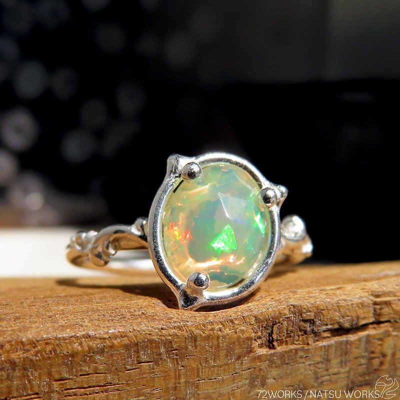 エチオピア オパール リング / Ethiopian Opal Ring 5d - 戒指 - 寶石 橘色