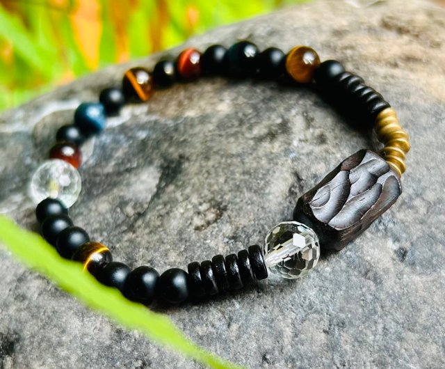 No.8-オリジナル & 暗夜の光 | 三色タイガーアイ 稲妻の輝き