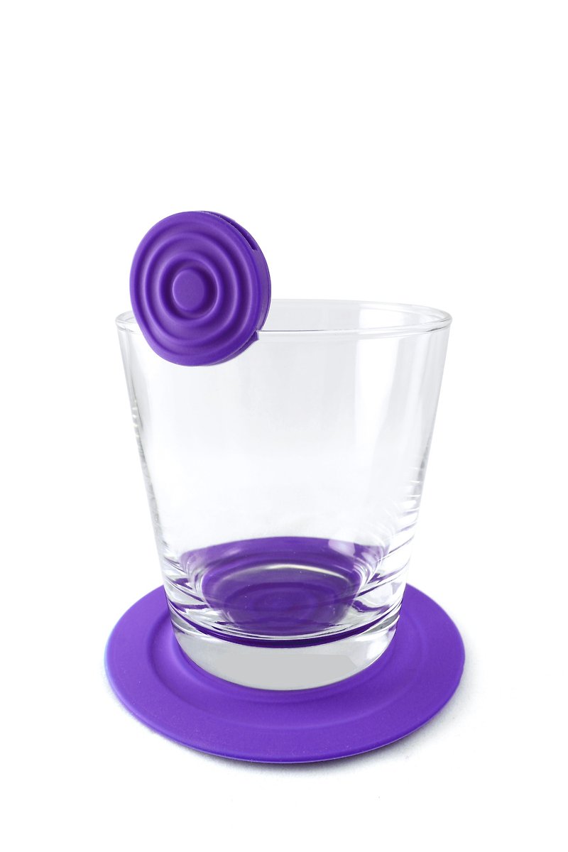 漣漪杯墊 Ripple Coaster(紫) - 杯墊 - 矽膠 紫色