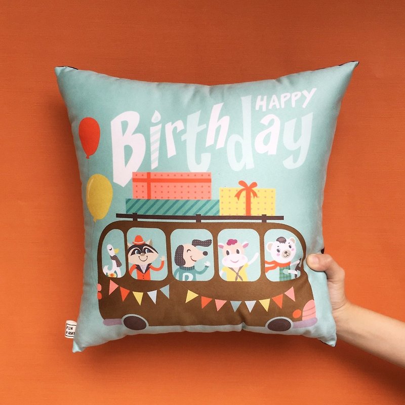 【customize】 16 Grid Pillow Birthday Gift commend - Pillows & Cushions - Other Materials Blue