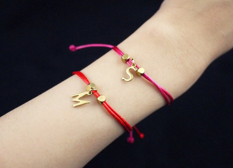 【Destiny】Korean Wax rope braided bracelet - สร้อยข้อมือ - โลหะ หลากหลายสี