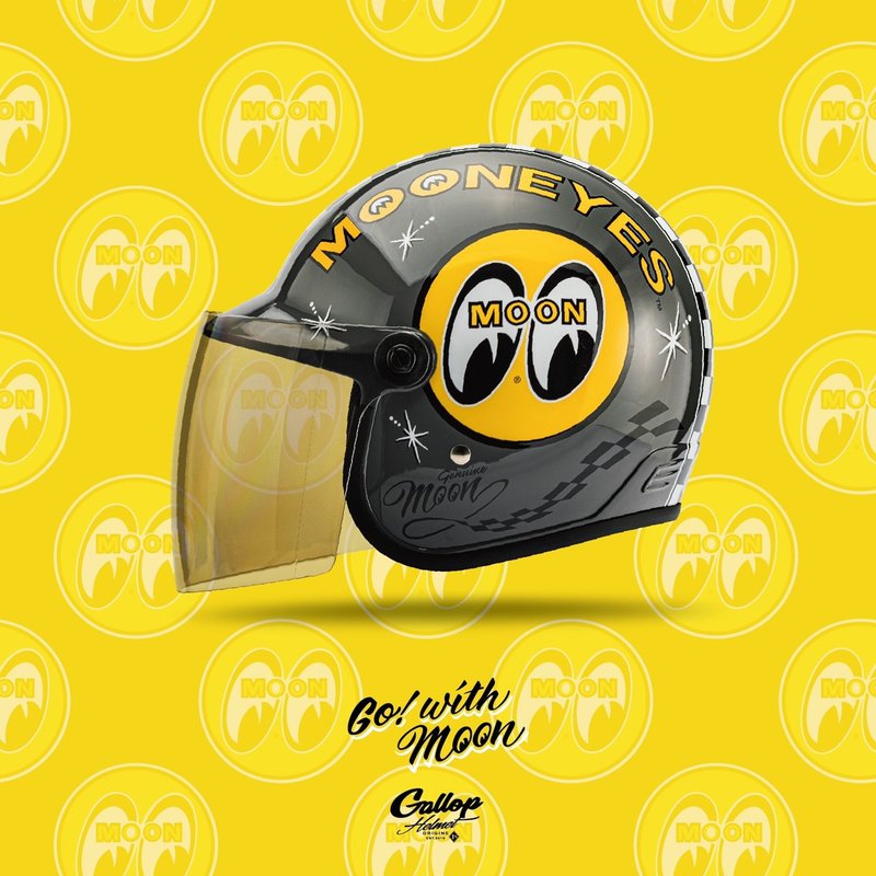 MOONEYES X GALLOP Kids helmets joint children's hat (Cement gray place an order - หมวกกันน็อก - วัสดุอื่นๆ 