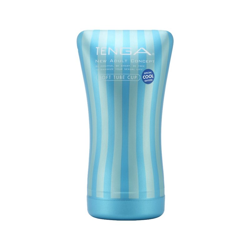 TENGA COOL SOFT TUBE Extremely Cool Disposable Airplane Cup - Adult Products - Plastic Blue