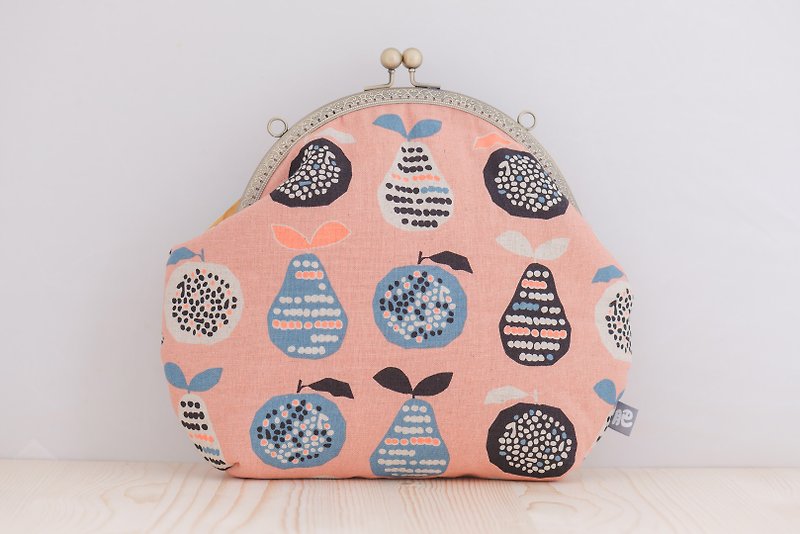 Gem Water Pear (Pink) / Jinkou Gold Bag / Retro Backpack / Carry Bag - Messenger Bags & Sling Bags - Cotton & Hemp Pink