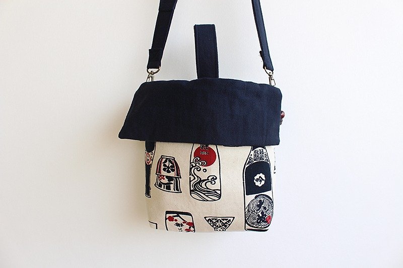 Japanese vintage beam mouth handbag / Crossbody bag - Messenger Bags & Sling Bags - Cotton & Hemp 