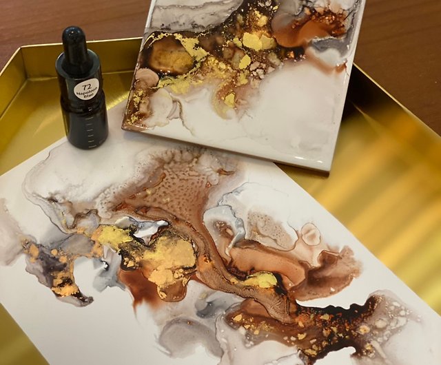 Workshop(s)】Alcohol Ink Art Experience Course-Alcohol Paint  Painting-Alcohol Flow Animation-Home Decoration-Living Small Things - Shop  Second Place Illustration, Painting & Calligraphy - Pinkoi