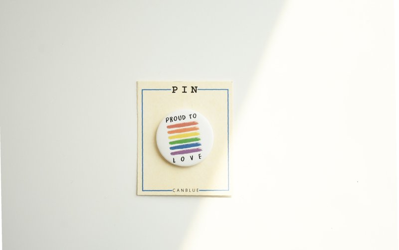 PIN-外帶彩虹一份 - 徽章/別針 - 塑膠 