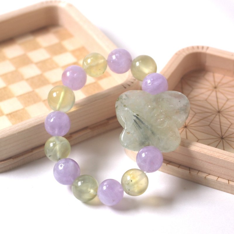 080601七輪調和手串/葡萄晶/天然/手鏈/水晶/能量石/原生態 - 手鍊/手環 - 水晶 多色