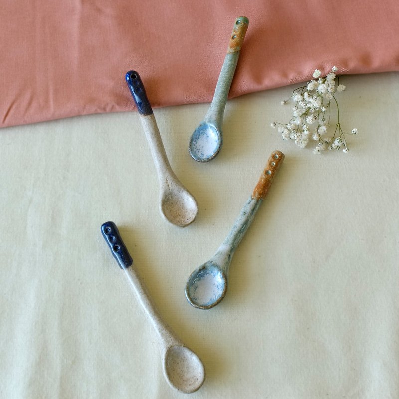 sweet heart spoon / Hand made＆Limited Edition - Cutlery & Flatware - Pottery 