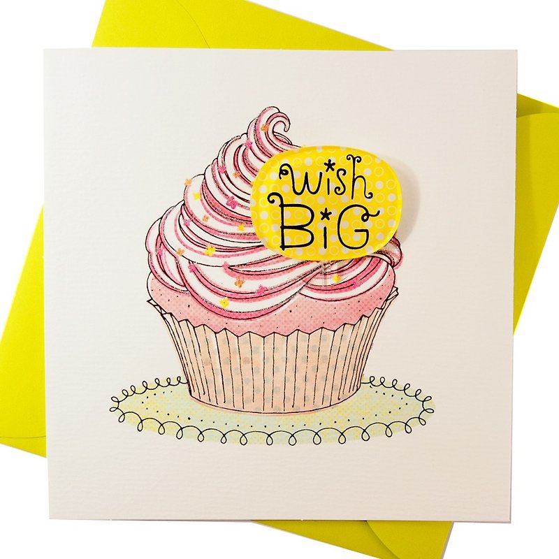 Wish to eat birthday cake [Hallmark-Signature classic handmade card birthday wishes] - การ์ด/โปสการ์ด - กระดาษ ขาว
