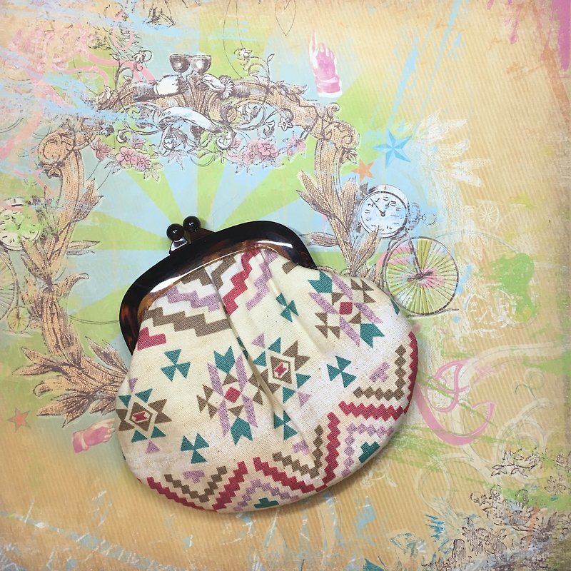 Indian fairy tale gold cosmetic bag / coin purse / earphone bag / sundries bag - Toiletry Bags & Pouches - Cotton & Hemp Khaki