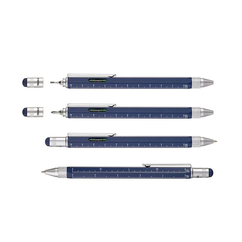 多機能ツールペン（ブルー） - 油性・ゲルインクボールペン - 金属 ブルー