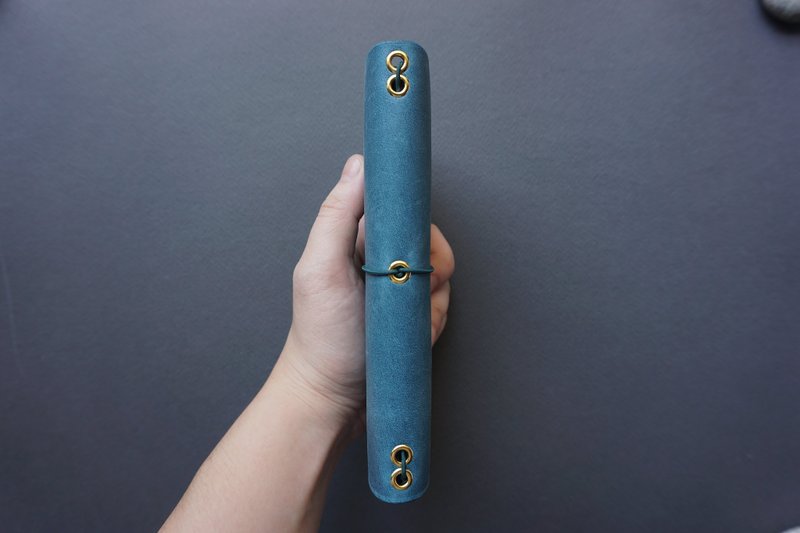 手工皮革－筆記本套 配無印簿2本 Notebook with 2 books - 筆記本/手帳 - 真皮 黑色