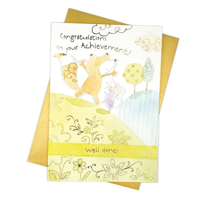 達成おめでとうございます[LingDesignCard-卒業シーズン] - はがき・メッセージカード - 紙 多色