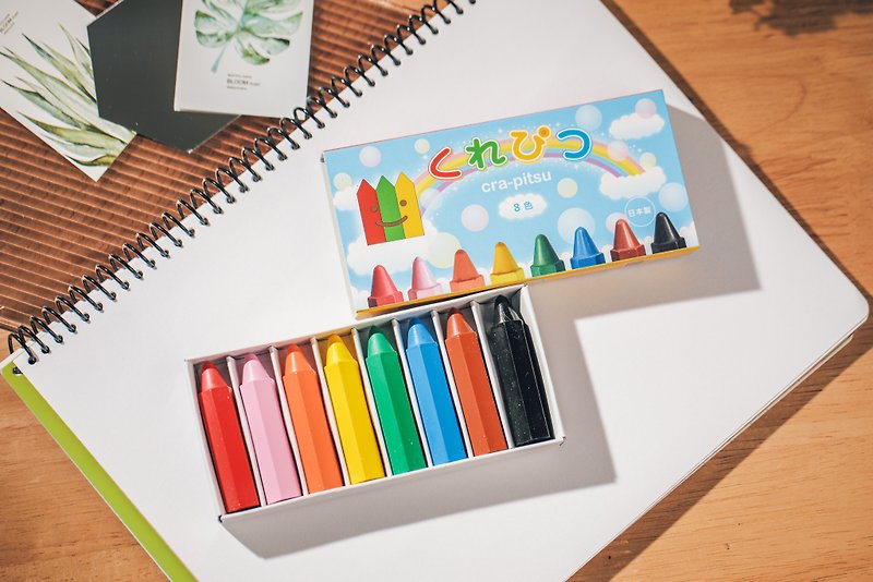 [Honeycomb Crayon] Made in Japan/Children/8 Colors/Carton/No Lettering/Christmas Gift Box - ของเล่นเด็ก - ขี้ผึ้ง หลากหลายสี