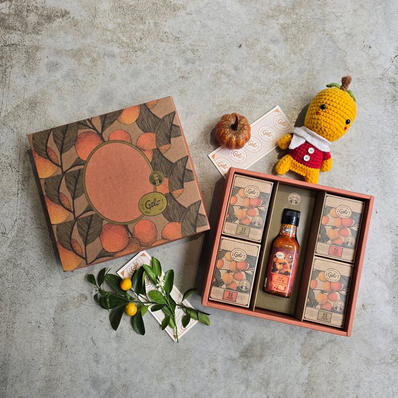 New Year Orange Light Gift Box M2 (Kumquat Series + Optional Matching) - Comes with Carrying Bag - Cake & Desserts - Fresh Ingredients 