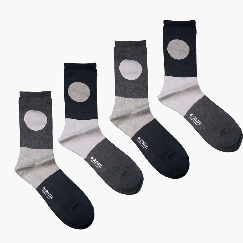 6:25am Gift Set - Dark Grey & Light Grey - ถุงเท้า - ผ้าฝ้าย/ผ้าลินิน สีเทา