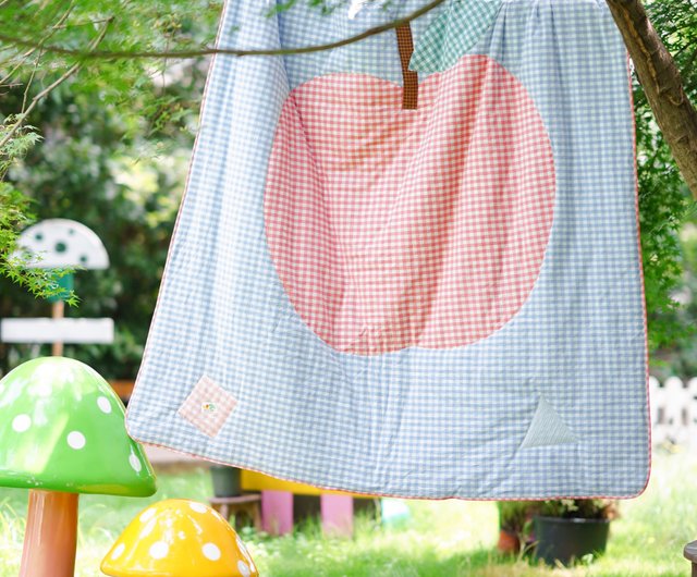 サマーキルトのクッションカバー☆夏のパッチワークキルトクッション
