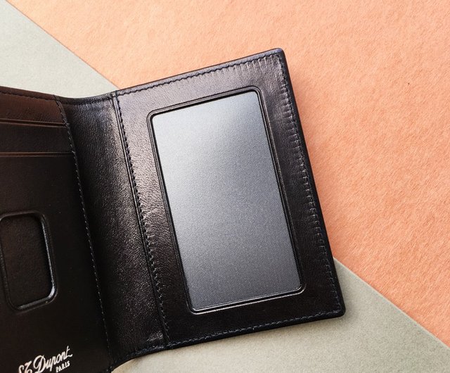 S.T. DUPONT PARIS BLACK LEATHER WALLET