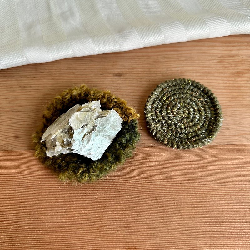 苔蘚編織礦石墊 - 擺飾/家飾品 - 其他人造纖維 綠色