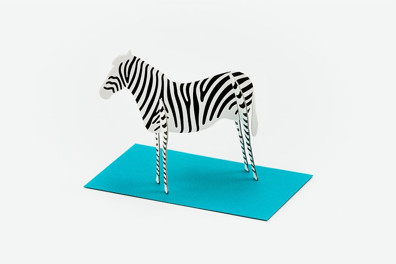 Pop-up Card Zebra / Standing Message Card - การ์ด/โปสการ์ด - กระดาษ หลากหลายสี