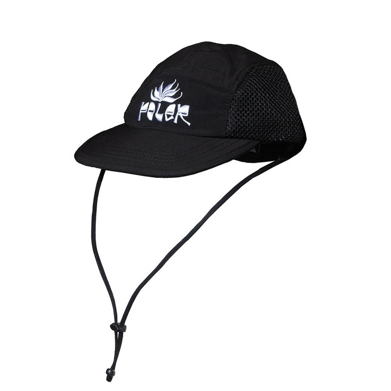 日本限定 POLER 2WAY DRAWCORD SURF CAP 防曬透氣五片帽 黑色 - 帽子 - 其他材質 黑色